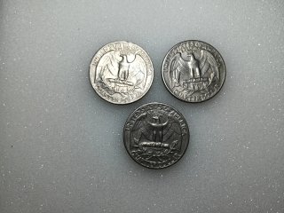 Lotto 3 Monete 1/4 Dollaro Washington