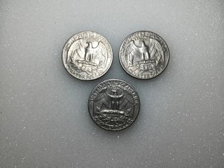 Lotto 3 Monete 1/4 Dollaro Washington