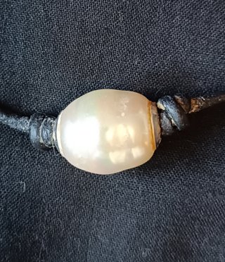 Collar Cuero Perla Barroca Majorica 1890