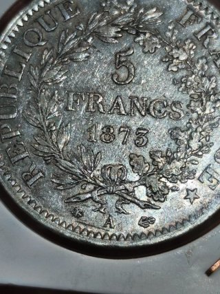5 Francos Plata Francia 1875