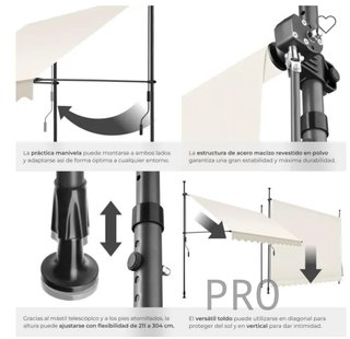 Toldo plegable para balcón