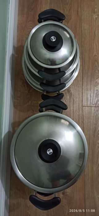 Conjunto 6 Ollas AMC Acero Inoxidable