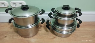 Conjunto 6 Ollas AMC Acero Inoxidable