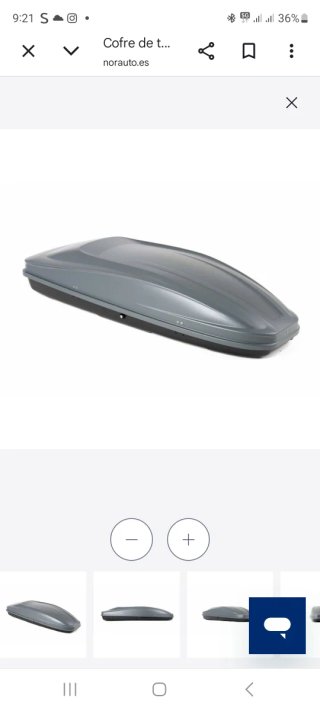 Cofre de techo coche gris ancho 80cm largo 1.18