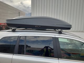 Cofre de techo coche gris ancho 80cm largo 1.18