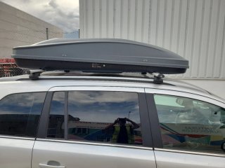 Cofre de techo coche gris ancho 80cm largo 1.18