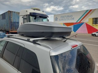 Cofre de techo coche gris ancho 80cm largo 1.18
