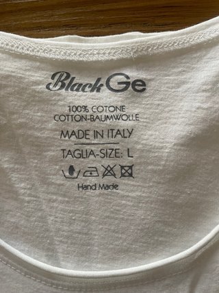 T-shirt Black Ge L cotone Made in Italy