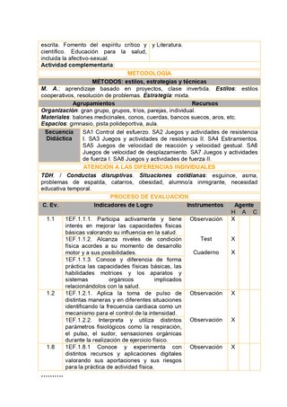 PROGRAMACION EDUCACION FISICA SECUNDARIA (CYL)