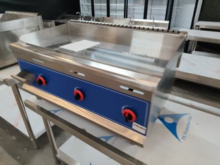 PLANCHA DE GAS CROMO DURO NUEVAS GARANTIA 3 FUEGOS