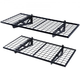 Estantería de Almacenamiento de Garaje, Paquete de 2, Estantes de Garaje de 4 x 2 pies de Alta Resistencia Montados en la Pared, Capacidad de Carga de 502 lbs (Total) Estantes Flotantes de Almacen...