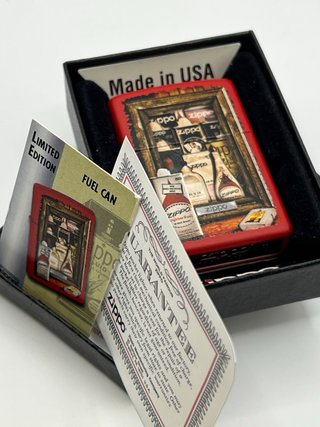 Zippo Rosso Opaco 2011 Scatola Design Vintage Ufficiale