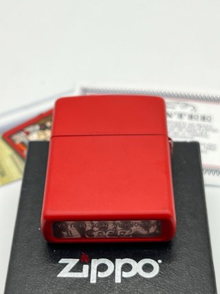 Zippo Rosso Opaco 2011 Scatola Design Vintage Ufficiale