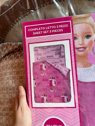 Completo Lenzuola Barbie 3 Pezzi Singolo