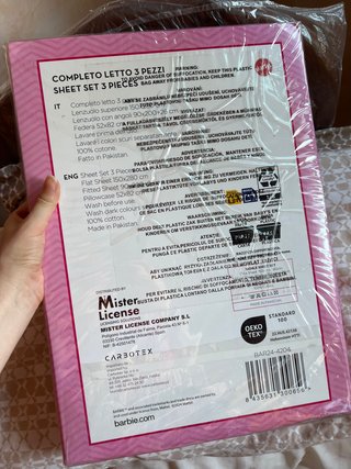 Completo Lenzuola Barbie 3 Pezzi Singolo
