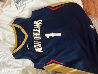 Camiseta Nike Dri-Fit Talla S Azul y Dorado