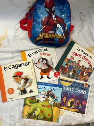 Pack Infantil: Mochila Spiderman y Libros