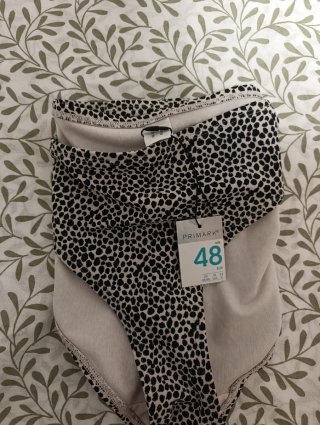 Bikini Primark Negro/Blanco Talla 48