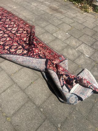 Alfombra pasillera oriental vintage / Alfombra art