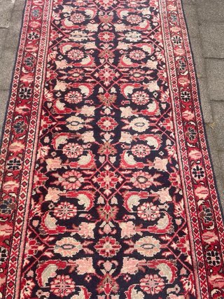 Alfombra pasillera oriental vintage / Alfombra art