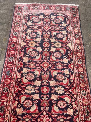 Alfombra pasillera oriental vintage / Alfombra art