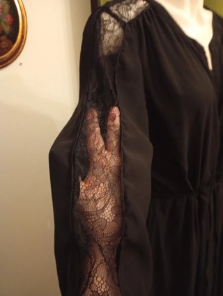 Abitino/Blusa H&M nero con pizzo taglia unica