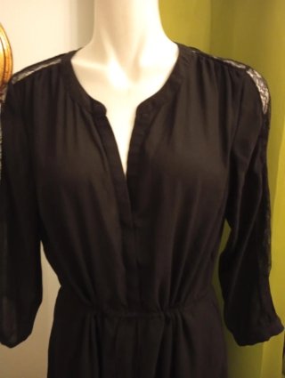 Abitino/Blusa H&M nero con pizzo taglia unica