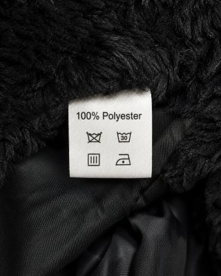Parka negra invierno capucha pelo Talla L/XL