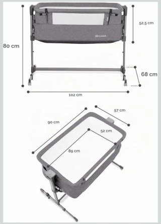 Cuna de Colecho Kinderkraft Gris