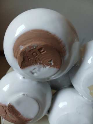 Set 4 Vasi Ceramica bianca Vintage Anni '70