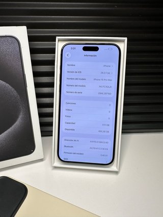 iPhone 15 Pro Max 512GB Negro/Gris
