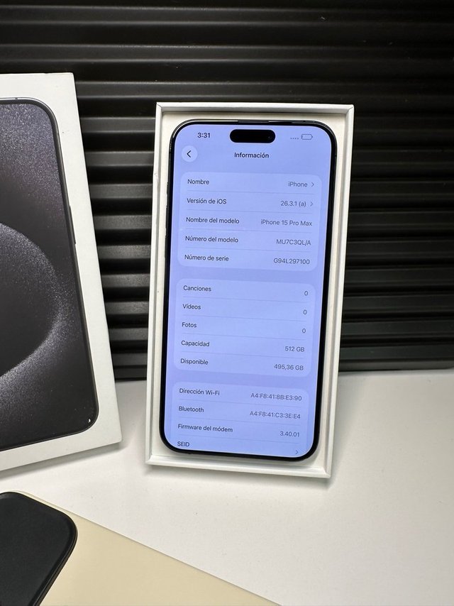 iPhone 15 Pro Max 512GB Negro/Gris