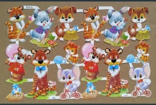 Lamina Cromos troquelados MLP 1717. Animales