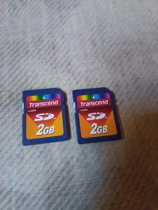 2 schede SD Transcend da 2GB