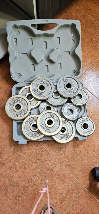 Juego de pesas y discos