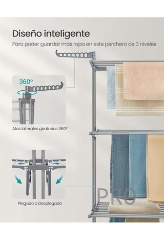 Tendedero Plegable de 4 Niveles