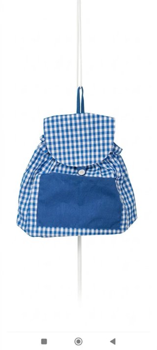 Mochila escolar cuadros azules