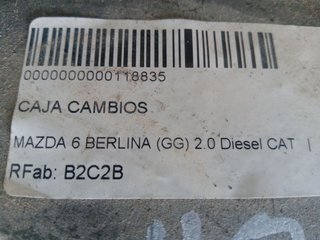 CAJA CAMBIOS MAZDA 6 BERLINA (GG) 2.0 Diesel CAT