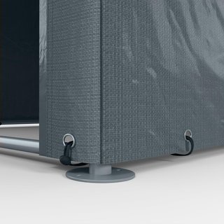 Garaje Moto para Exterior Portaobjetos anti UV Con Entrada a Cremallera, Tenda Garaje para Bicicletas Y Herramientas en Metal Galvanizado Y Tejido PE, 160X218X172 Cm, Gris Oscuro