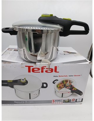 Tefal Secure 5 Neo - Olla a presión de 6L - Ahorro energético hasta 50% - cocción a presión - 2 programas - sistema seguridad 5 punt