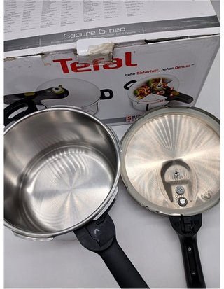 Tefal Secure 5 Neo - Olla a presión de 6L - Ahorro energético hasta 50% - cocción a presión - 2 programas - sistema seguridad 5 punt