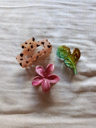Set de 3 pinzas para el pelo