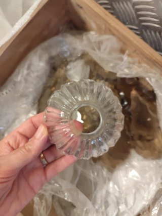 Cristales para lámpara antigua