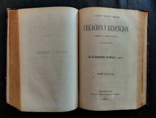 Libro de 1870 " Creación y Redención " dos tomos.