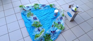 Piscina hinchable infantil azul