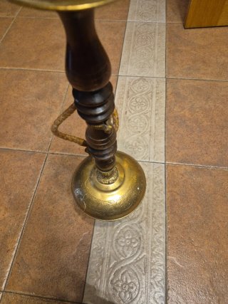 Tetera Turca Vintage Latón y Madera