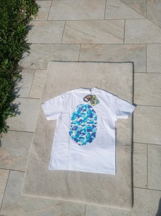Maglia Bape bianca camouflage blu taglia S