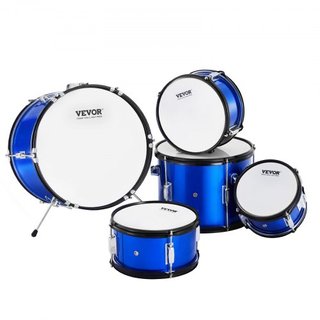 Juego de Batería para Niños, 5 Piezas, Juego de Batería Completo para Principiantes de 16 pulgadas con Bombo, Toms, Caja, Batería de Suelo, Trono Ajustable, Platillo, Pedal de Hi-Hat y Dos Pares d...