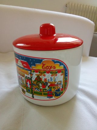 Biscottiera Nuovacer Ceramica Natale