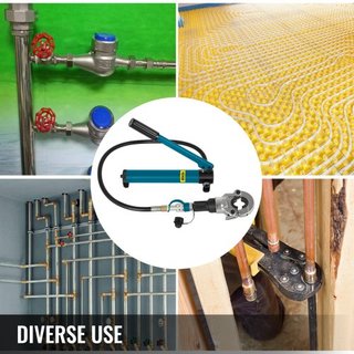 Herramienta de Crimpado Hidráulica 6T V12-28mm TH16-32mm Pinzas de Prensa, Pinzas de Crimpado para Tubos en Forma de V/TH, Pinzas de Prensa de Cabeza Giratoria 360° de Mano Herramienta de Crimpado...